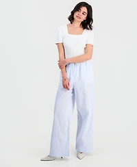 And Now This Women's Cotton Wide-Leg Pants, Macy's Exclusive