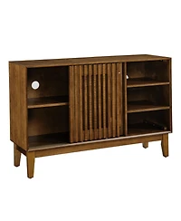 Streamdale Furniture Farmhouse Fluted Sideboard Cabinet - Walnut