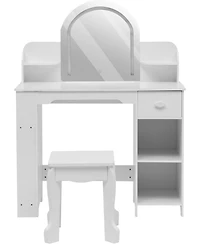 gaomon Kids 2-in-1 Vanity Set with Lighted Mirror and Stool