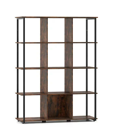 Slickblue 12-Cube Bookcase with 2 Anti-tipping Kits for Living Room