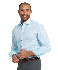 Nick Graham Men's Woven Mosaic Geometric Dress Shirt