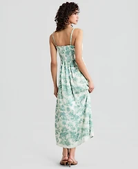 And Now This Women's Printed Lace-Trim Maxi Dress, Macy's Exclusive