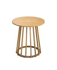 Streamdale Furniture Outdoor Round Top Acacia Wood Dining Table,Round Bistro Table