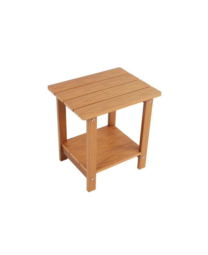 Streamdale Furniture Wood-grain imitation side table with textured finish, perfect for outdoor picnics