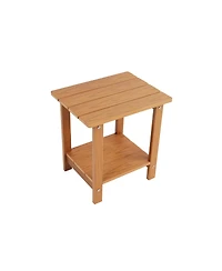 Streamdale Furniture Wood-grain imitation side table with textured finish, perfect for outdoor picnics