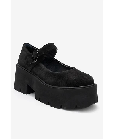 Forever & Always Shoes Women s Orina Leather Platform Mary Jane Shoe