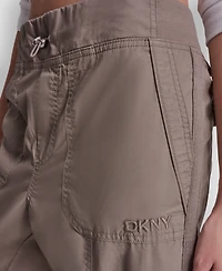 Dkny Sport Women's High Rise Bungee Waist Seamed Joggers