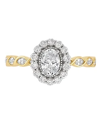 Macy's Diamond Engagement Ring (1 ct. t.w.) in 14k Yellow & White Gold