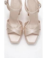 Prologue Shoes women's Yulia Cross-Strap Platform Heel Sandal