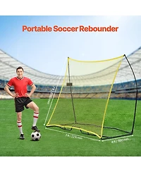 Mecale 7 x 7 Ft Soccer Rebounder Net with Carry Bag