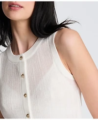 Kenneth Cole Women's Sheer Variegated Rib Vest