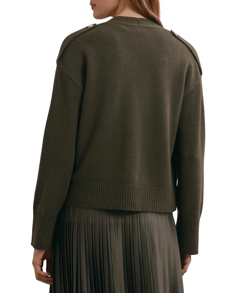 Reiss Women's Wool-Cashmere Button-Through Cardigan Sweater