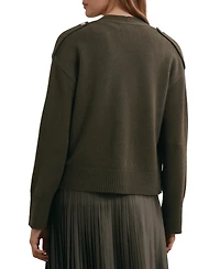 Reiss Women's Wool-Cashmere Button-Through Cardigan Sweater