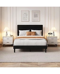 gaomon Full Metal Platform Bed Frame with Victorian Style Headboard & Footboard, Wrought Iron Design, Underbed Storage