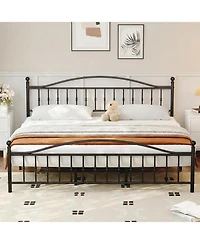 gaomon Twin Over Twin Bunk Bed with Stairs,Heavy Duty Metal Frame with Guardrails & Steel Slats,Space Saving for Kids & Teens