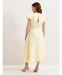 Phase Eight Women's Matilda Ruffle Linen Midi Dress