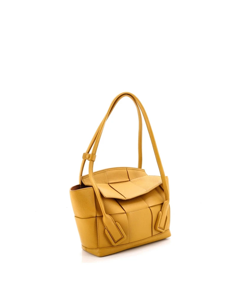 Pre-Owned Bottega Veneta Small Arco Bag Maxi Intrecciato Leather