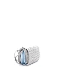 Pre-Owned Bottega Veneta Puff Pouch Bag on Strap Intrecciato Leather