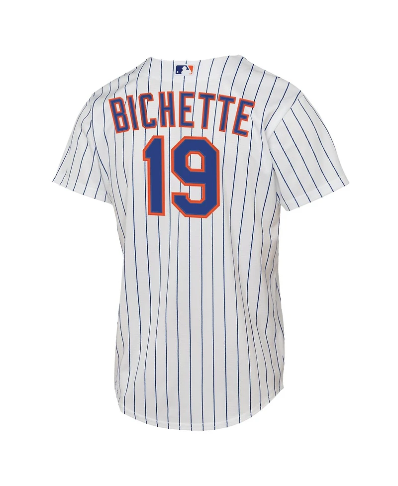 Nike Big Boys and Girls Bo Bichette White New York Mets Home Replica Jersey