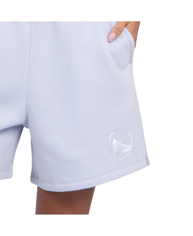 Starter Women's Blue Golden State Warriors Pastel High Waisted Shorts