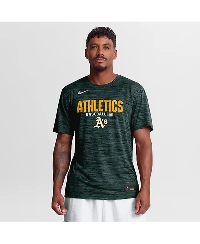 Nike Men's Green Athletics Authentic Collection Velocity Dri-fit T-Shirt