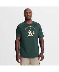 Nike Men's Green Athletics Authentic Collection Batting Practice Pre-Game Raglan Dri-fit T-Shirt
