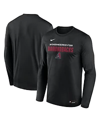 Nike Men's Black Arizona Diamondbacks Authentic Collection Legend Dri-fit Long Sleeve T-Shirt