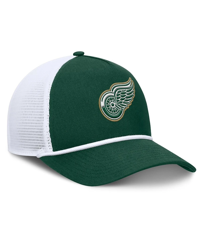 Fanatics Men's Green/White Detroit Red Wings Bermuda A-Frame Adjustable Hat