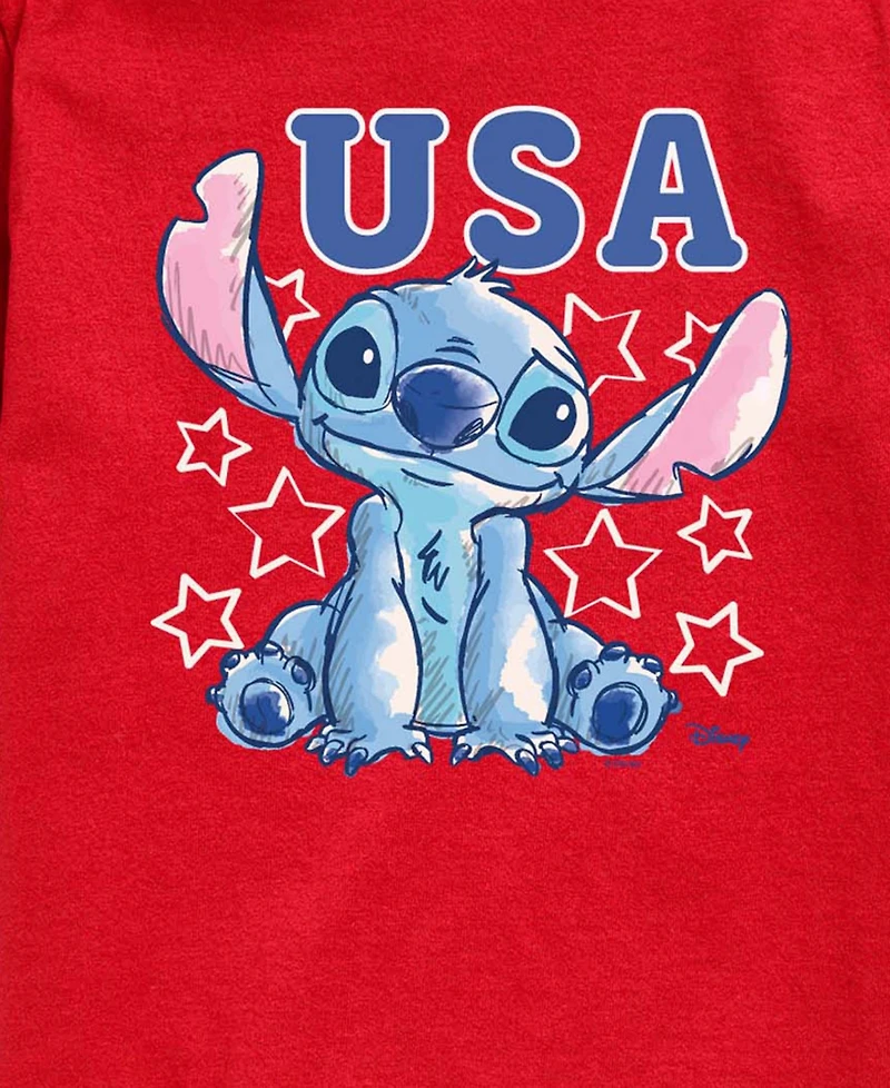 Lilo & Stitch Boys' Toddler 2T-5T Usa Stars Short-Sleeve Graphic T-Shirt