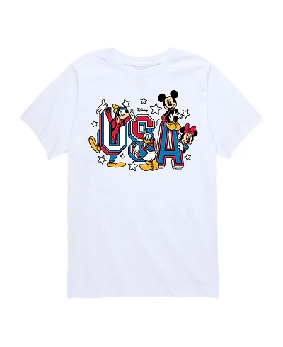 Disney Boys' Toddler 2T-5T Mickey and Friends Usa Short-Sleeve Graphic T-Shirt