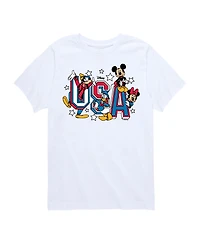 Disney Boys' Toddler 2T-5T Mickey and Friends Usa Short-Sleeve Graphic T-Shirt