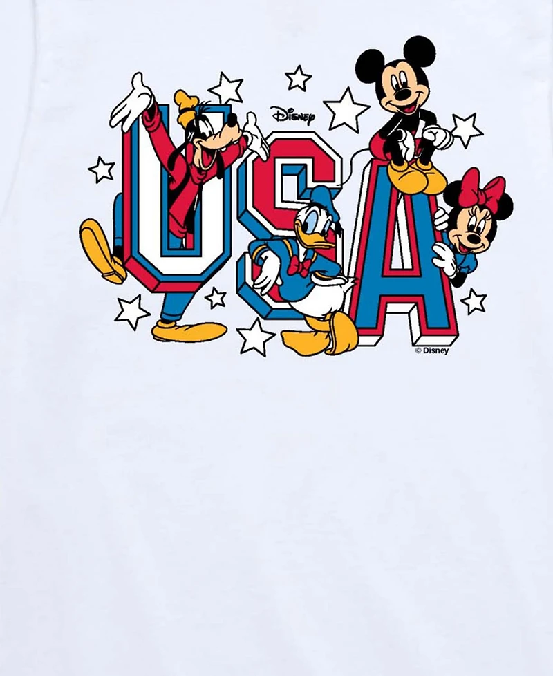 Disney Boys' Toddler 2T-5T Mickey and Friends Usa Short-Sleeve Graphic T-Shirt