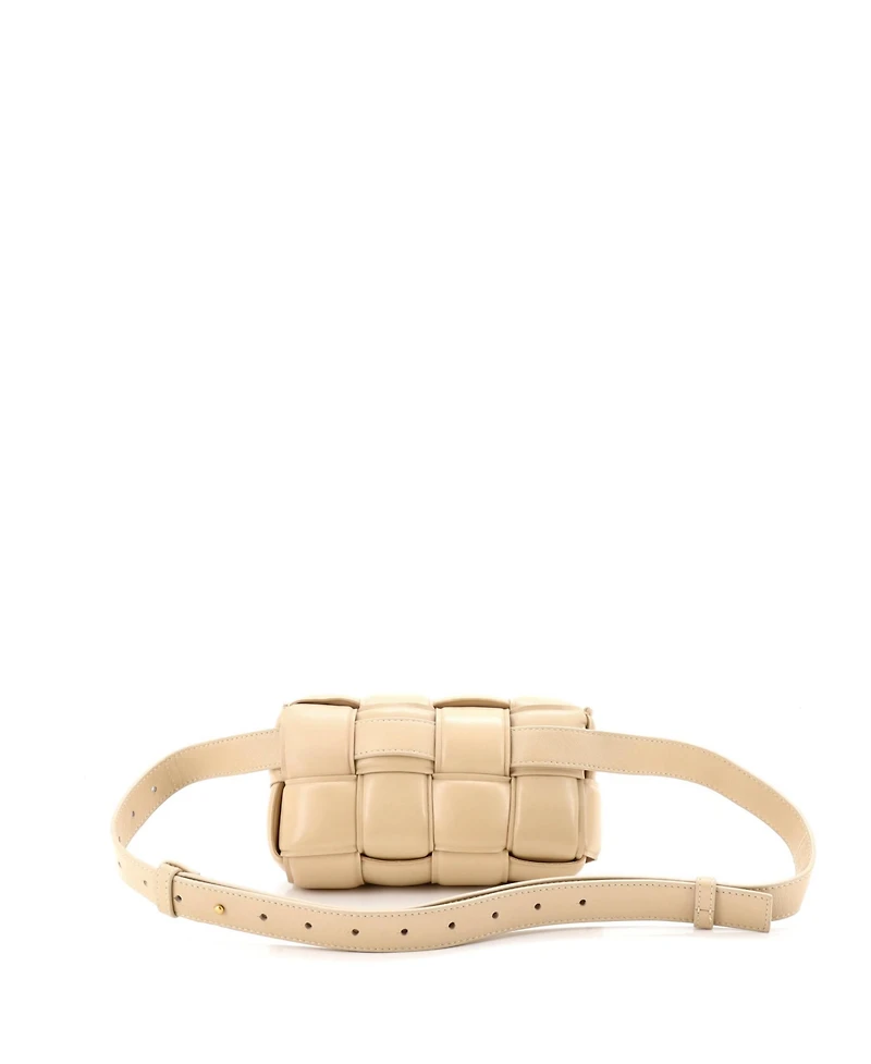Pre-Owned Bottega Veneta Cassette Belt Bag Padded Intrecciato Leather