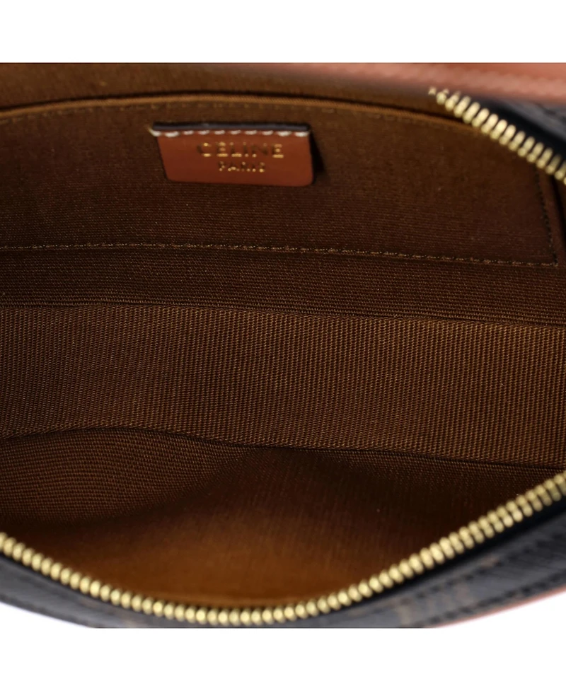 Pre-Owned Celine Small Cuir Triomphe Camera Shoulder Bag Triomphe Coated Canvas with Leather