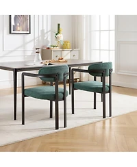Clihome Modern Dining Room Chairs, Upholstered Boucle Kitchen Chairs