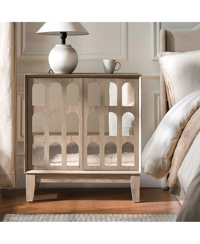 Streamdale Furniture Sideboard Buffet, Mid Century Modern Storage Cabinet with Doors & Shelves