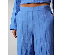 Calvin Klein Women's Wide-Leg Mid-Rise Pants