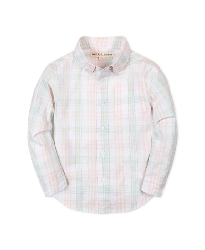 Hope & Henry Boys Organic Long Sleeve Stretch Poplin Shirt