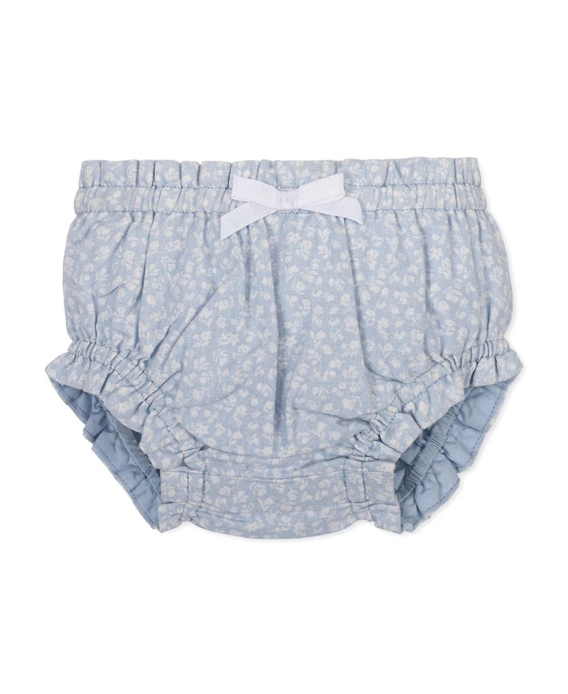 Hope and Henry Baby Linen Smocked Puff Sleeve Dress