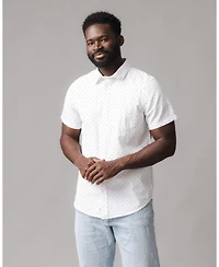Hope & Henry Men's and Organic Short Sleeve Seersucker Shirt