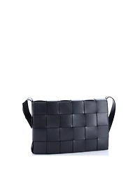 Pre-Owned Bottega Veneta Medium Cassette Messenger Bag Maxi Intrecciato Leather
