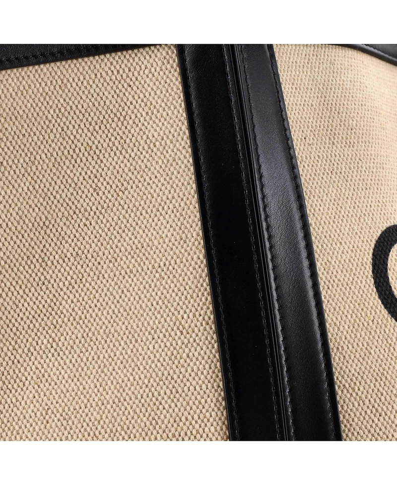 Pre-Owned Celine Large Vertical Square Cabas Tote Canvas with Leather