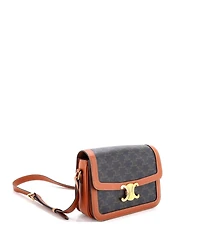 Pre-Owned Celine Medium Triomphe Shoulder Bag Triomphe Coated Canvas