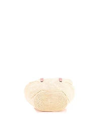 Pre-Owned Celine Small Triomphe Basket Shoulder Bag Braided Raffia and Leather