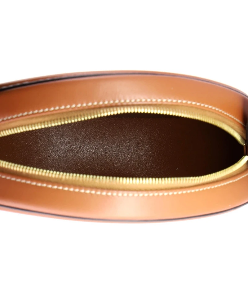 Pre-Owned Celine Triomphe Oval Crossbody Bag Canvas and Leather