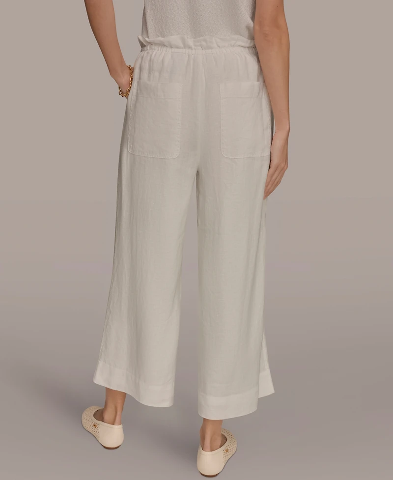 Donna Karan Weekend Women's High-Rise Relaxed Linen Pants