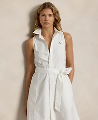 Polo Ralph Lauren Women's Sleeveless Point Collar Shirt Dress