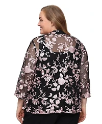 Alex Evenings Plus Scoop Neck Top and Jacket Twinset Dress