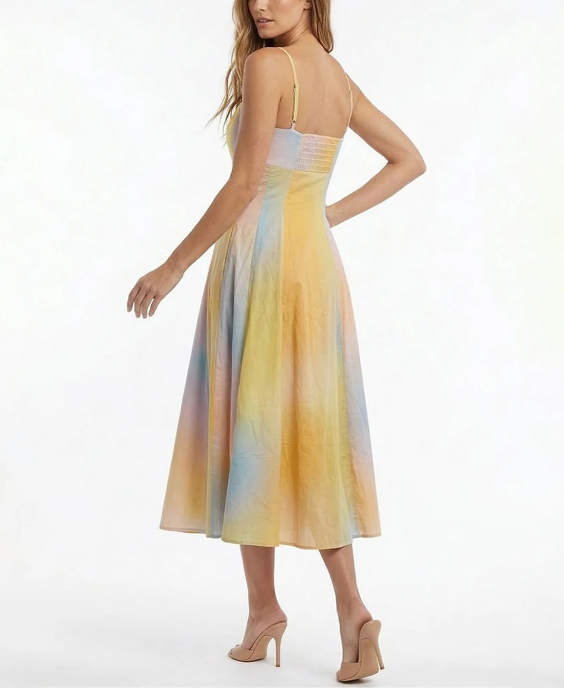 Taylor Women's Sleeveless A-Line Sweetheart Neck Button-Front Dress