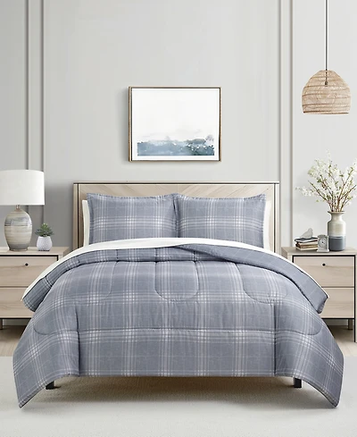 Macy's Benjamin Plaid Reversible 3-Pc. Comforter Sets